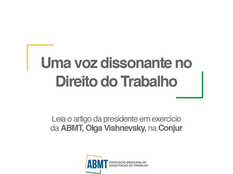 Uma voz dissonante no Direito do Trabalho