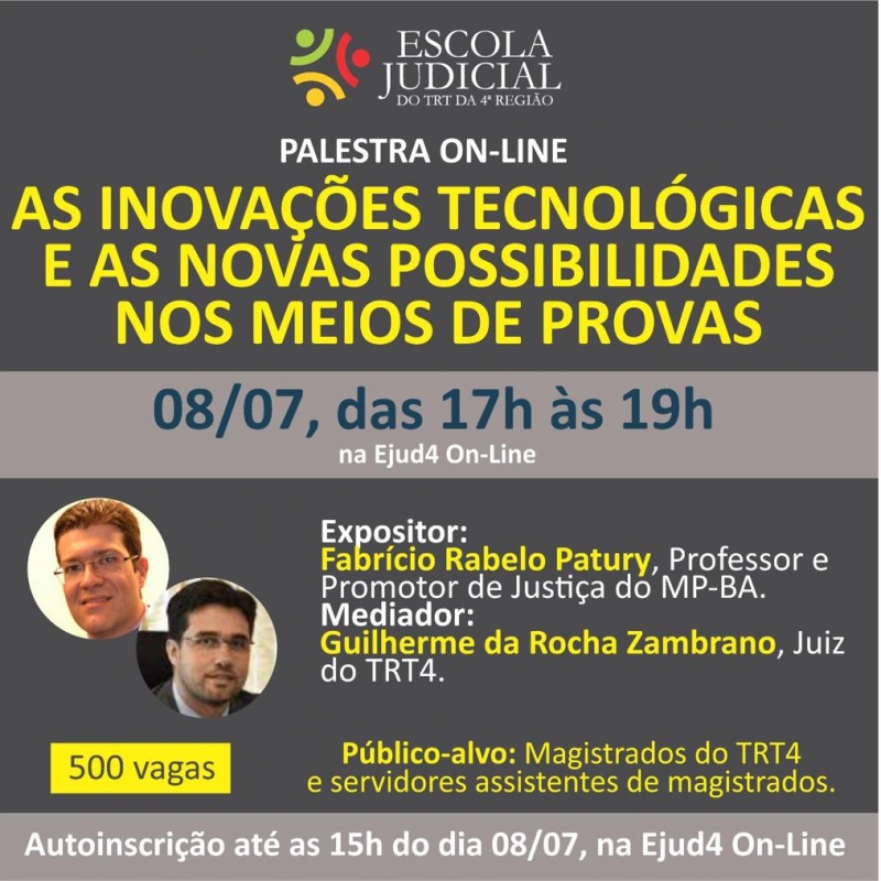 As inovações tecnológicas e as novas possibilidades nos meios de provas