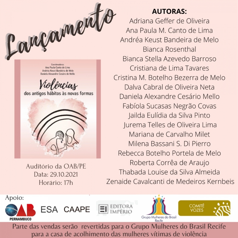 Lançamento do livro: Violências - dos antigos hábitos às novas formas