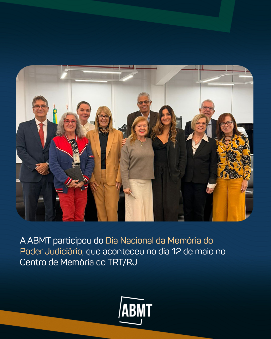 A ABMT participou do Dia Nacional da Memória do Poder Judiciário, que aconteceu no dia 12 de maio no Centro de Memória do TRT/RJ